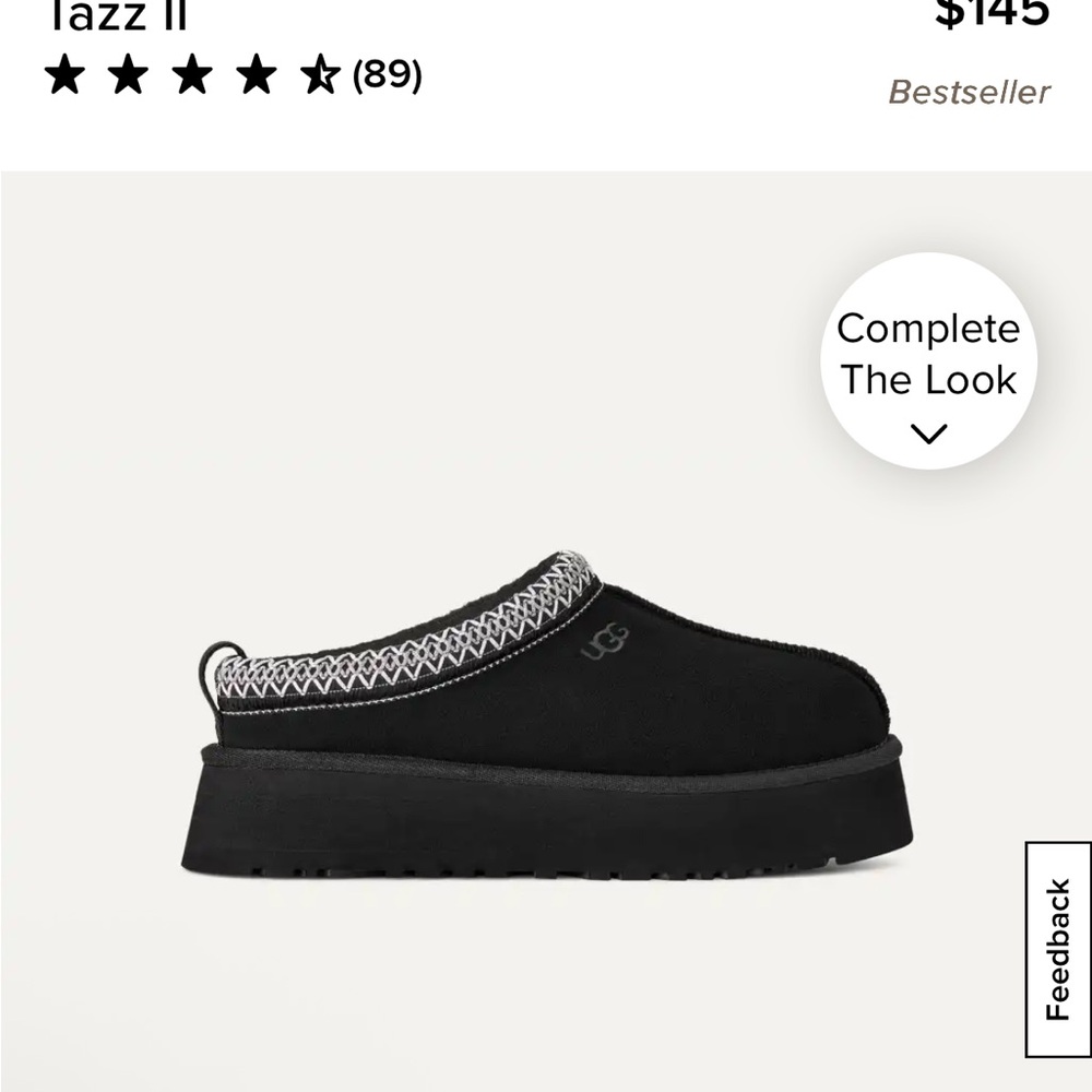 UGG Black Tazz II Cozy Slip-Ons